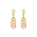 Stylish Gold Coated Pearl Dangler Earrings