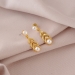 Stylish Gold Coated Pearl Dangler Earrings