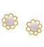 Gold Pearl  Flower Studs | GTWS135P