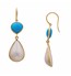 Turquoise Pear Double Drop Earrings