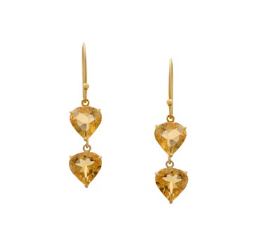 Golden Topaz Hanging Earrings