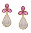 Ruby & Pearl Hanging Earrings