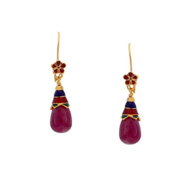 Ruby Hanging Earrings