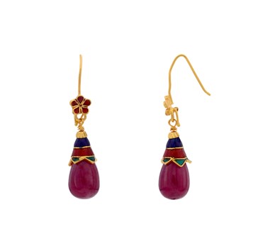 Ruby Hanging Earrings