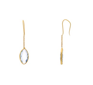 Blue Topaz Berry Drop Earrings