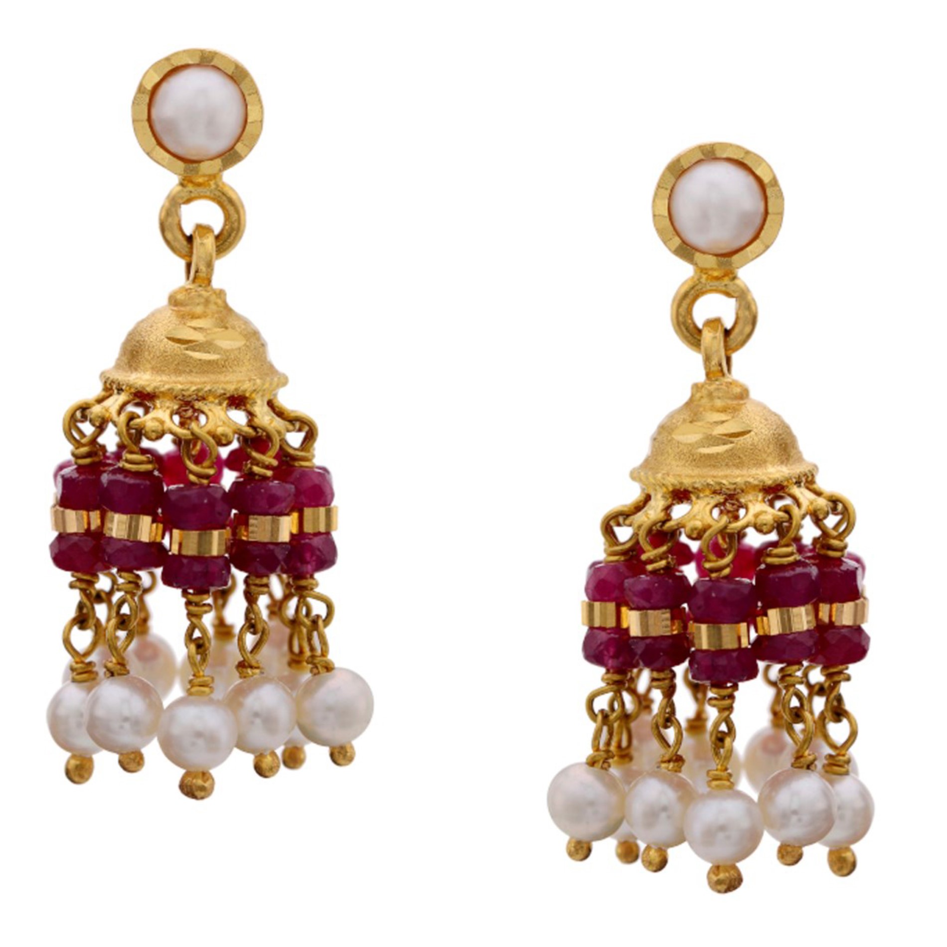 Gold Plated Party Wear Traditional Pearl Jhumki Earrings – Look Ethnic
