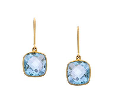 Blue Topaz Classic Hanging Earrings
