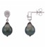 Pearl & Diamond Pear Drop Earrings