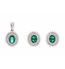 Emerald & Diamonds Sunlit Stud Earrings & Pendant