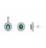 Emerald & Diamonds Sunlit Stud Earrings & Pendant