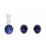 Blue Sapphire Berry Earrings & Pendant