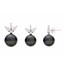 Black & White Drops-From-A-Flower Earrings & Pendant