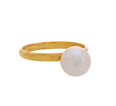 Button Pearl Finger Ring