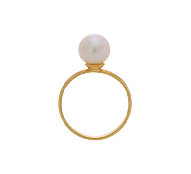 Button Pearl Finger Ring