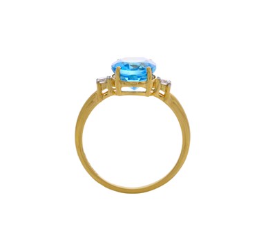 Blue Topaz Berry Finger Ring