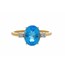 Blue Topaz Berry Finger Ring