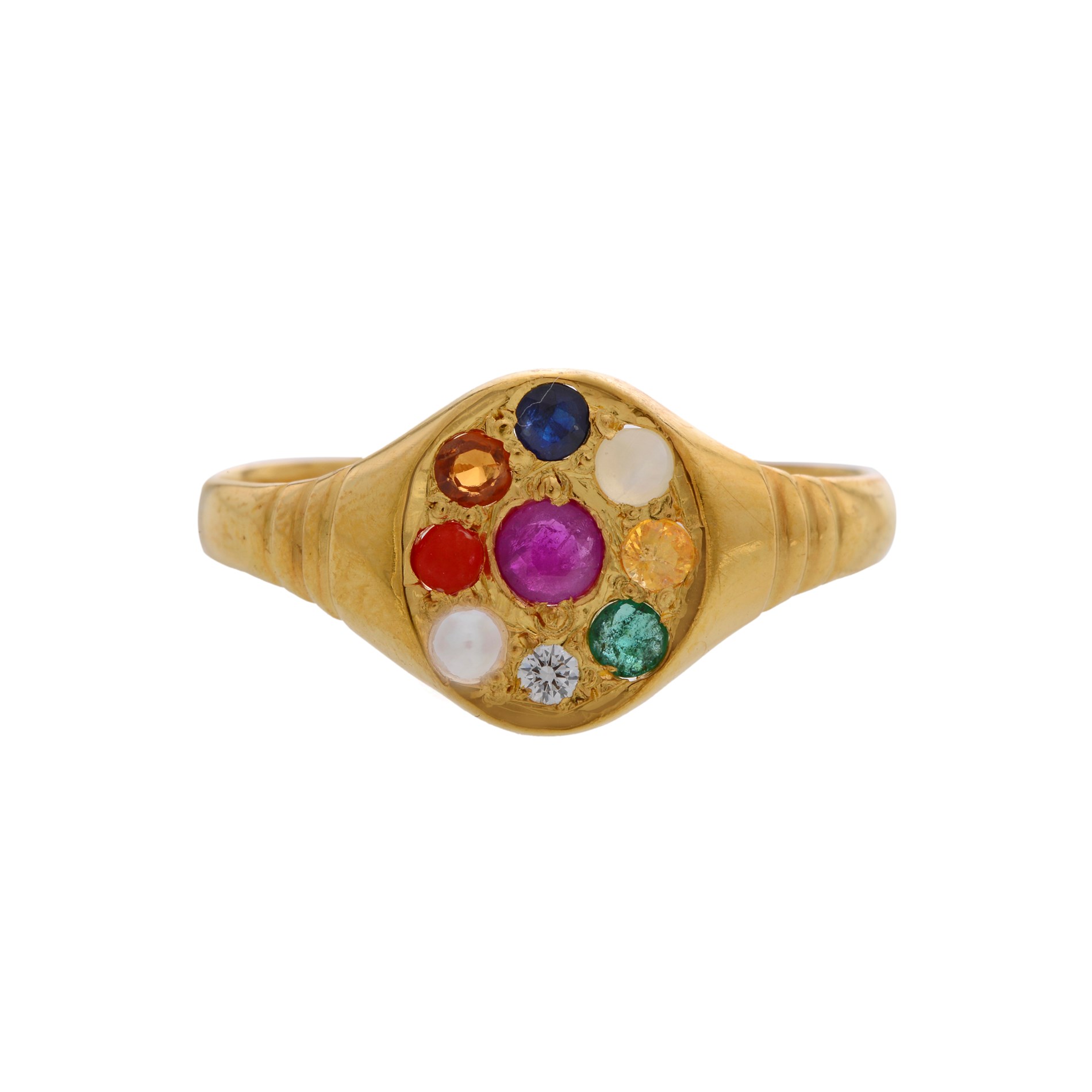 Buy Classic Navratan Stones Finger Ring online