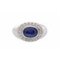 Blue Sapphire Oval Shaped Finger Ring