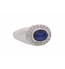 Blue Sapphire Oval Shaped Finger Ring