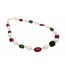 Ruby, Emerald & Pearl Beaded Necklace