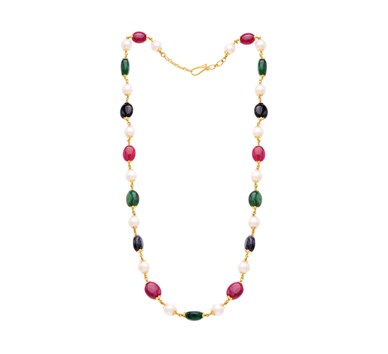 Pearl & Gemstone Beaded Necklace