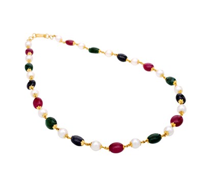 Pearl & Gemstone Beaded Necklace