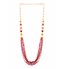 Multi Strand Ruby & Pearl Necklace