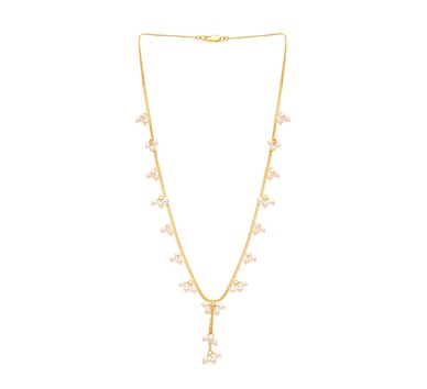 Floral Pearl Spike Necklace