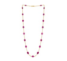 Classic Ruby Pebble Necklace