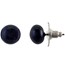 Black Button Stud Earrings