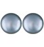 Grey Button Pearl Stud Earrings