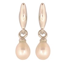Half White Color Pearl Drop  Earrings