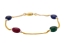 Ruby, Emerald & Saphhire Pebble Bracelet