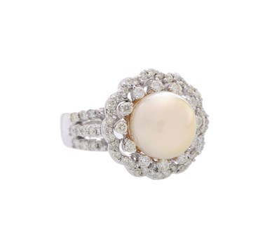 Pearl & Diamonds Finger Ring