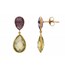 Amethyst & Topaz Drop Shaped Earrings