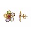 Tourmaline Flower Shaped Stud Earrings