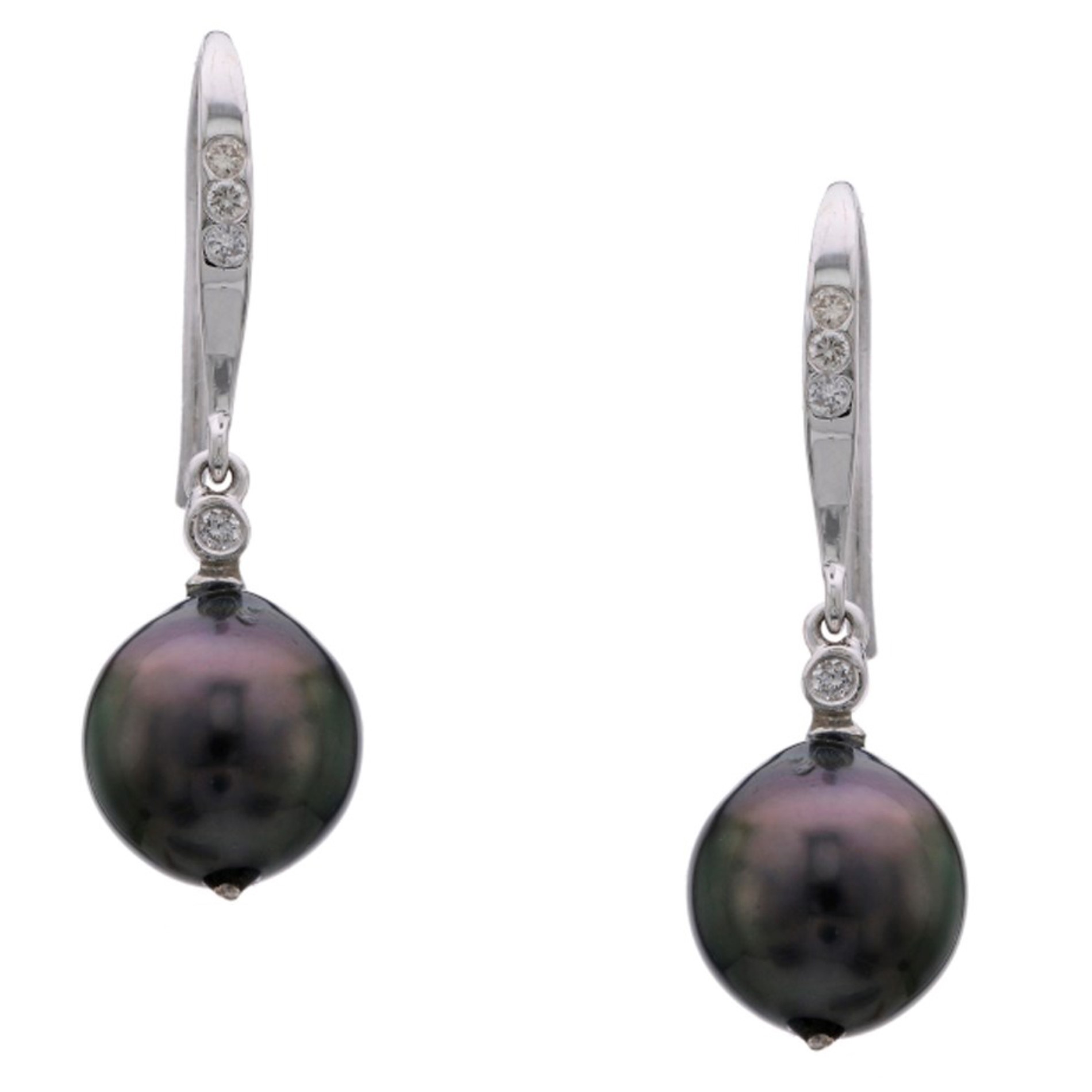 Buy Tahitian Pearl and Diamond Hanging Earrings for Women