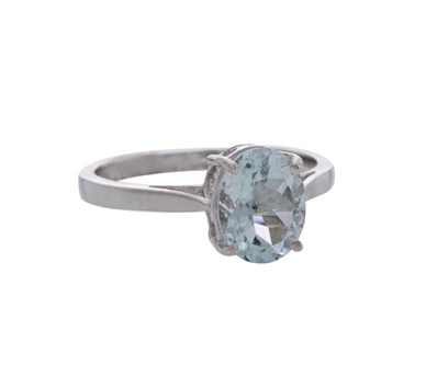 Aquamarine Stone Finger Ring