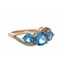 Blue Topaz & Diamond Finger Ring