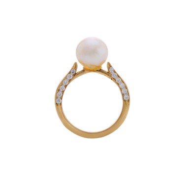 Pearl & Diamonds Finger Ring