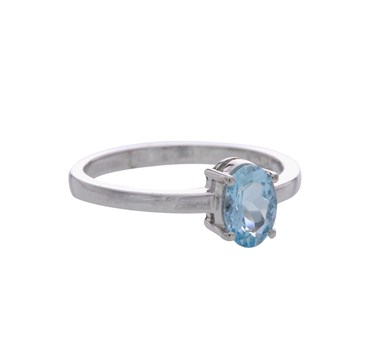 Aquamarine Stone Finger Ring