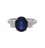 Blue Sapphire & Diamonds Finger ring