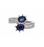 Blue Sapphire & Diamonds Finger Ring