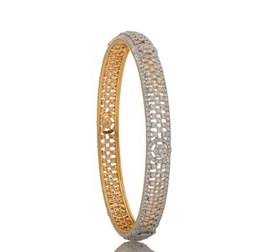 Gold Diamond Bangles-GND0032