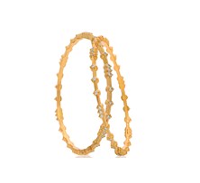 Gold Diamond Bangles-GND0017