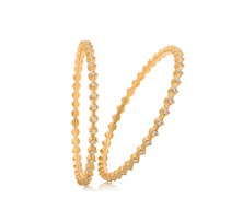 Yellow Gold Diamond Bangles-GND0005