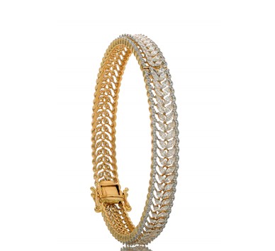 Gold Diamond Bangles-GND0031