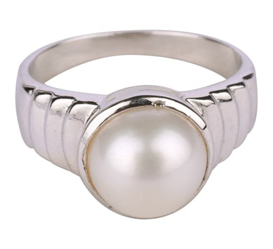 Silver ring with pearl-SR521