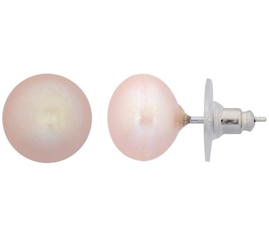 Pink Pearl Stud Earrings