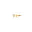 Gold with Diamond stud earrings with conch structure